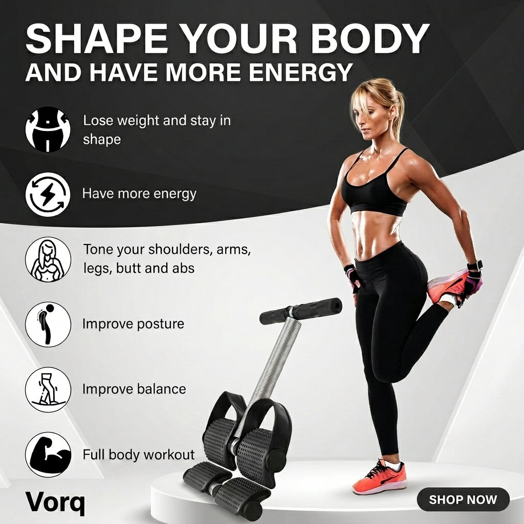 Premium Double Spring Tummy Trimmer for Men & Women | Home Abs Workout Fitness Equipment