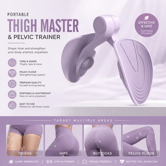 Portable Thigh Master & Pelvic Floor Trainer | Home Fitness Toning Equipment