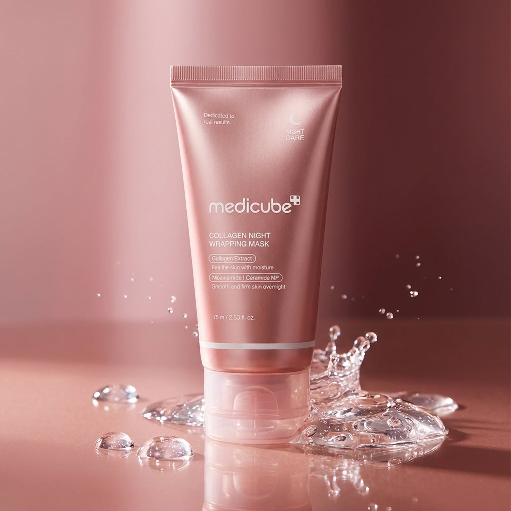 Medicube Collagen Night Wrapping Peel-Off Mask | Overnight Firming & Hydrating Korean Skin Care | Hyaluronic Acid + Niacinamide + Ceramide | 75ml